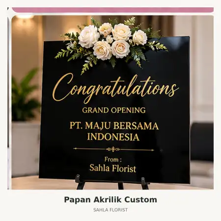 Papan Bunga Akrilik Kota Baru Parahyangan